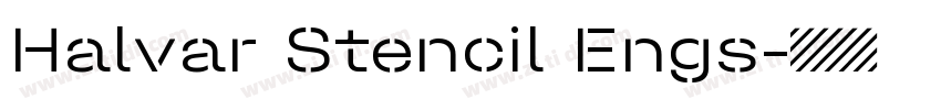 Halvar Stencil Engs字体转换